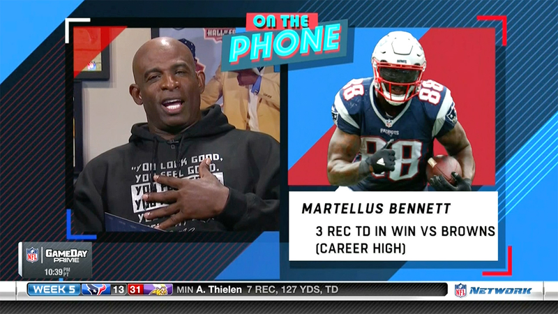 Deion Sanders conducts an interview on NFL GameDay Prime. (Screenshot: NFL Network)